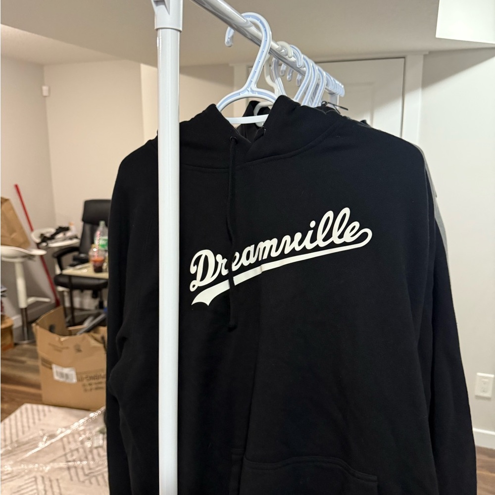 Black Crew Neck Sweater with Script Design